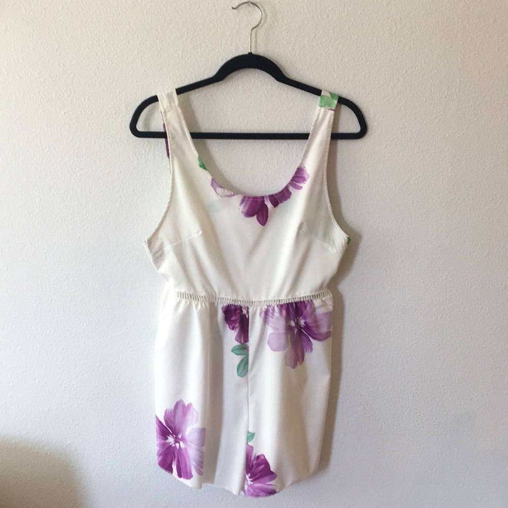 White Floral Romper